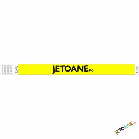 Персонализирани гривни за достъп, черен печат